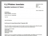 Auction Letter to debtor