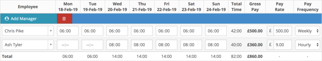 Raven - Wage Sheet for Payroll