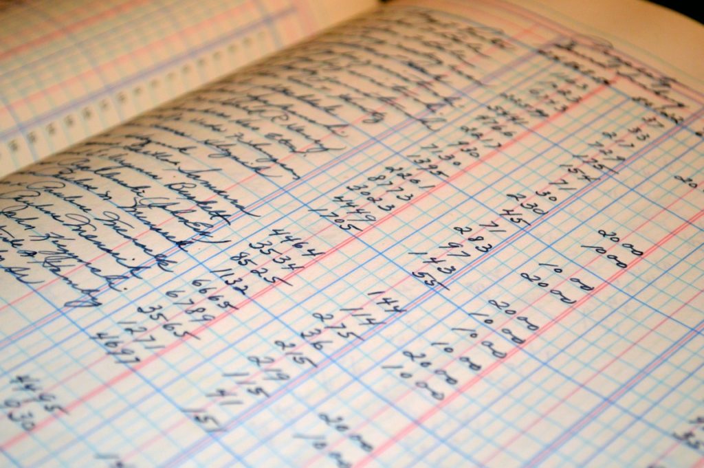 Account balance on paper